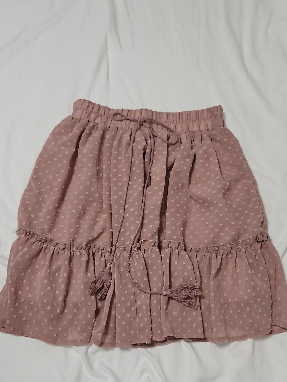 Dusty Pink swiss dot skirt
